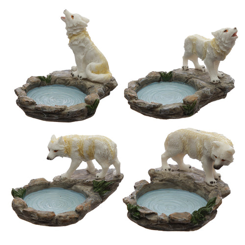 Protector of the North Wolf Tea Light Candle Holder