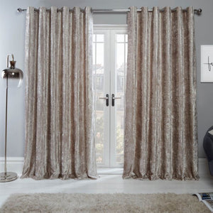 Crushed Velvet Eyelet Curtains