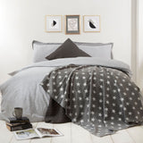 Star Print Fleece Throw - 120 x 150cm