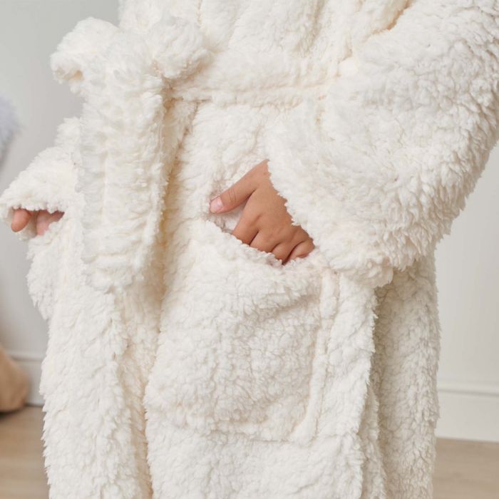 Ladies Long Fleece Dressing Gown，Warm Bathrobe and Home wear, Thick and  Long Night Gown, Autumn and Winter Bathrobe-Grey Female_XL (Clothing  Length; 140CM) : Amazon.ca: Home