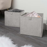 Matt Velvet Cube Storage Boxes - 2 Pack