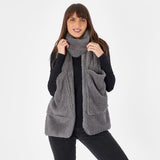 Teddy Fleece Pocket Scarf