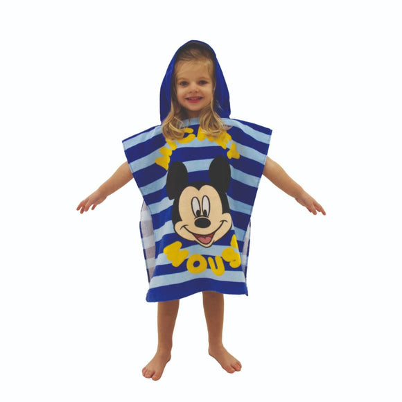 Mickey Mouse Sea Stripe Kids Towel Poncho