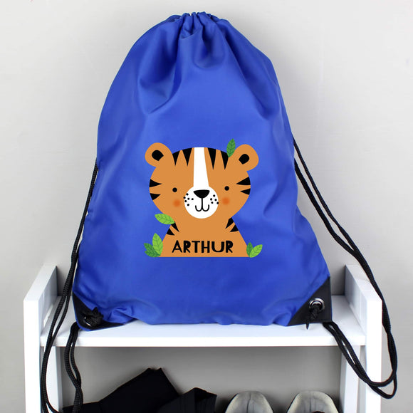 Personalised Tiger Blue Kit Bag