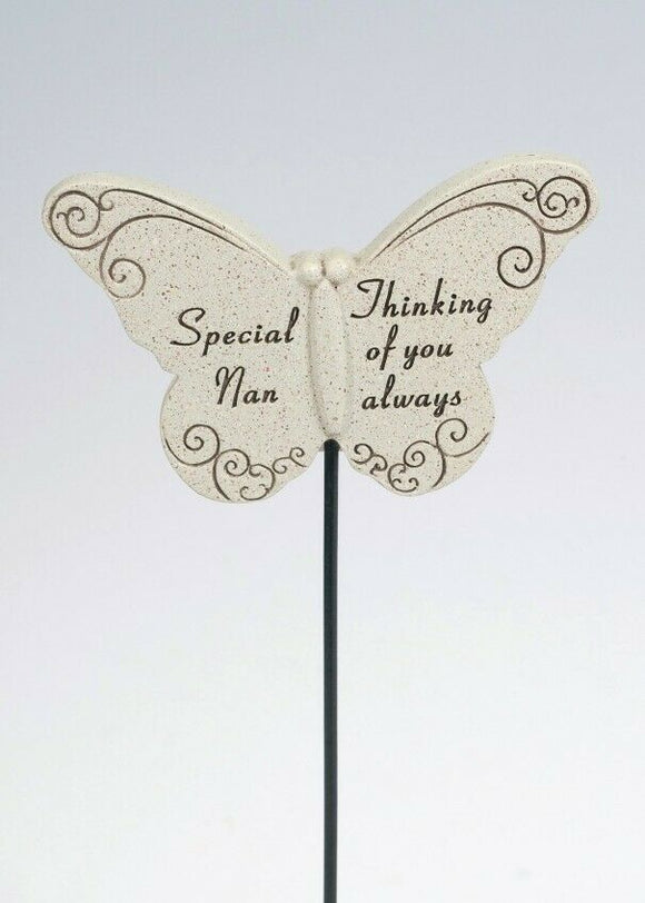 Memorial Butterfly Stick Plaque