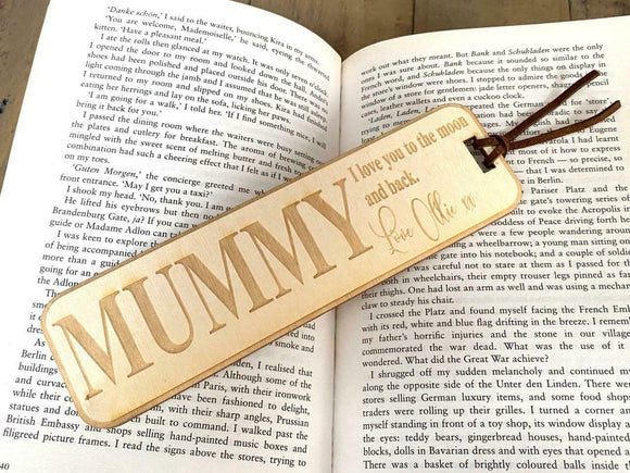 Personalised Gift Wooden Bookmark