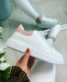 Ladies Chunky White Retro Trainers