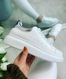 Ladies Chunky White Retro Trainers