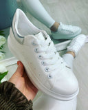 Ladies Chunky White Retro Trainers