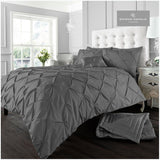 Luxury Polycotton Pintuck Duvet Cover Set