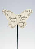 Memorial Butterfly Stick Plaque