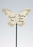 Memorial Butterfly Stick Plaque