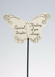 Memorial Butterfly Stick Plaque