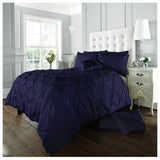 Luxury Polycotton Pintuck Duvet Cover Set