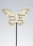 Memorial Butterfly Stick Plaque