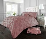 Luxury Polycotton Pintuck Duvet Cover Set