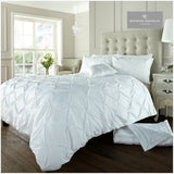 Luxury Polycotton Pintuck Duvet Cover Set