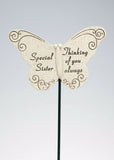 Memorial Butterfly Stick Plaque