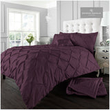 Luxury Polycotton Pintuck Duvet Cover Set