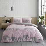 Reversible Elephant Print Duvet Set