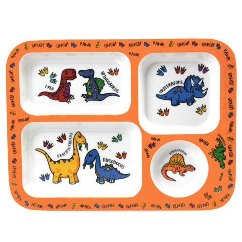 Dinosaur Orange Food Tray