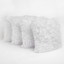 Load image into Gallery viewer, Set of 4 Faux Mongolian Fur Cushion Covers