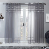 Latina Diamante Eyelet Voile Net Curtains