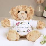 Personalised Geometric Floral Teddy Bear