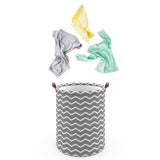 Freestanding Laundry Basket Storage Sorter with Drawstring Lid