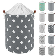 Load image into Gallery viewer, Freestanding Laundry Basket Storage Sorter with Drawstring Lid