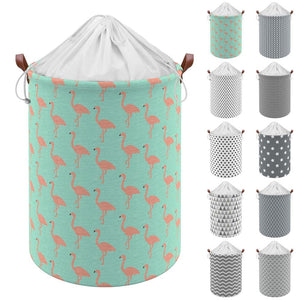 Freestanding Laundry Basket Storage Sorter with Drawstring Lid
